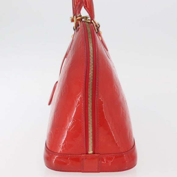 LOUIS VUITTON Vernis Alma PM Hand Bag Rouge Grunadine M91693 LV Auth YKZ887