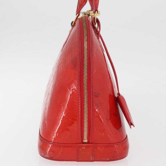 LOUIS VUITTON Vernis Alma PM Hand Bag Rouge Grunadine M91693 LV Auth YKZ887