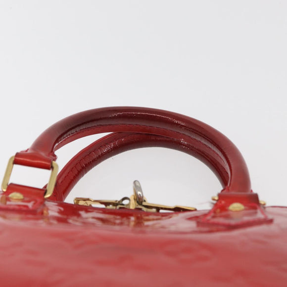 LOUIS VUITTON Vernis Alma PM Hand Bag Rouge Grunadine M91693 LV Auth YKZ887