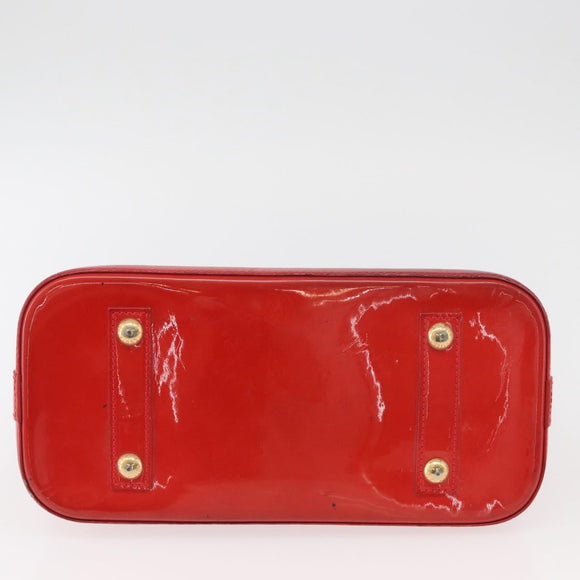 LOUIS VUITTON Vernis Alma PM Hand Bag Rouge Grunadine M91693 LV Auth YKZ887