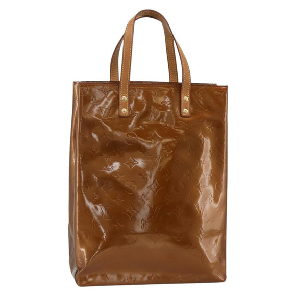LOUIS VUITTON Monogram Vernis Reade MM Hand Bag Bronze M91143 LV Auth YKZ889