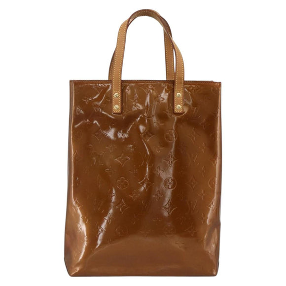 LOUIS VUITTON Monogram Vernis Reade MM Hand Bag Bronze M91143 LV Auth YKZ889
