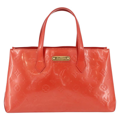 LOUIS VUITTON Monogram Vernis Wilshire PM Bag Orenge Sunset M93644 Auth YKZ891A - 0