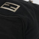 FENDI Tote Bag Nylon Black Silver Auth YKZ893-9
