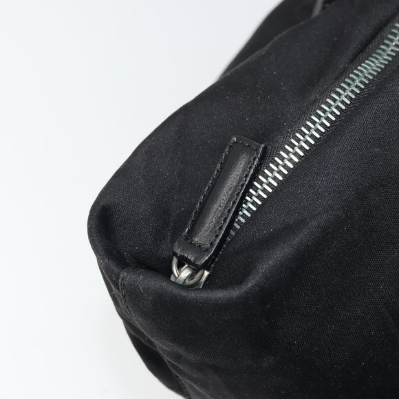 FENDI Tote Bag Nylon Black Silver Auth YKZ893