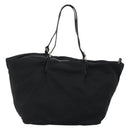 FENDI Tote Bag Nylon Black Silver Auth YKZ893-2