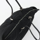 FENDI Tote Bag Nylon Black Silver Auth YKZ893-6