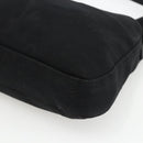 FENDI Mamma Baguette Shoulder Bag Nylon Black Silver Auth YKZ897-9
