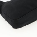 FENDI Mamma Baguette Shoulder Bag Nylon Black Silver Auth YKZ897-14
