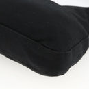 FENDI Mamma Baguette Shoulder Bag Nylon Black Silver Auth YKZ897-15