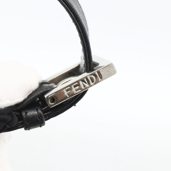 FENDI Mamma Baguette Shoulder Bag Nylon Black Silver Auth YKZ897