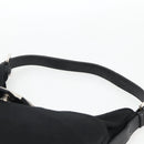 FENDI Mamma Baguette Shoulder Bag Nylon Black Silver Auth YKZ897-8