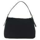 FENDI Mamma Baguette Shoulder Bag Nylon Black Silver Auth YKZ900-2