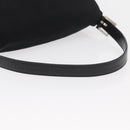 FENDI Mamma Baguette Shoulder Bag Nylon Black Silver Auth YKZ900-7