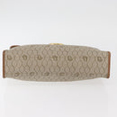 Christian Dior Honeycomb Canvas Hand Bag PVC Beige Gold Auth YKZ902-6