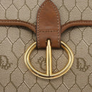 Christian Dior Honeycomb Canvas Hand Bag PVC Beige Gold Auth YKZ902-17