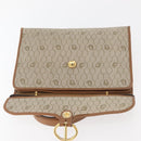 Christian Dior Honeycomb Canvas Hand Bag PVC Beige Gold Auth YKZ902-11