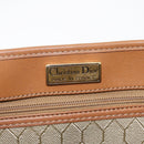 Christian Dior Honeycomb Canvas Hand Bag PVC Beige Gold Auth YKZ902-18