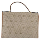Christian Dior Honeycomb Canvas Hand Bag PVC Beige Gold Auth YKZ902-2