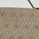 Christian Dior Honeycomb Canvas Hand Bag PVC Beige Gold Auth YKZ902-3