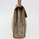 Christian Dior Honeycomb Canvas Hand Bag PVC Beige Gold Auth YKZ902-5