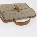 Christian Dior Honeycomb Canvas Hand Bag PVC Beige Gold Auth YKZ902-7