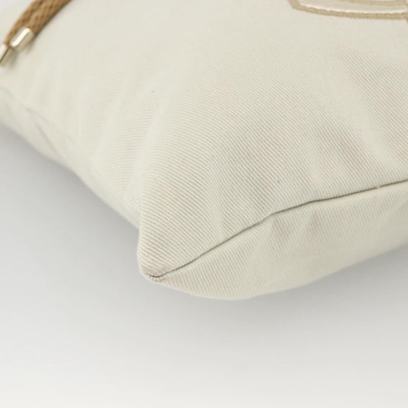 SAINT LAURENT Kahala Tote Bag Canvas Beige Gold 121631 Auth YKZ906A