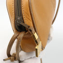 LOEWE Shoulder Bag Leather Beige Gold Auth YKZ909-10