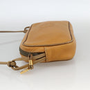 LOEWE Shoulder Bag Leather Beige Gold Auth YKZ909-3