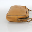 LOEWE Shoulder Bag Leather Beige Gold Auth YKZ909-4