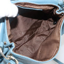Chloe Lily Shoulder Bag Leather 2way Light Blue Silver Auth YKZ910A-18