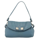 Chloe Lily Shoulder Bag Leather 2way Light Blue Silver Auth YKZ910A-2