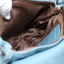 Chloe Lily Shoulder Bag Leather 2way Light Blue Silver Auth YKZ910A-20