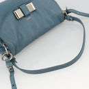 Chloe Lily Shoulder Bag Leather 2way Light Blue Silver Auth YKZ910A-7