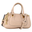Chloe Hailey Hand Bag Leather 2way Pink Gold 02165665 Auth YKZ911A-1