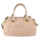 Chloe Hailey Hand Bag Leather 2way Pink Gold 02165665 Auth YKZ911A-2