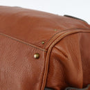 Chloe Paddington Hand Bag Leather Brown Gold Silver Auth YKZ912A-9