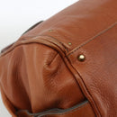 Chloe Paddington Hand Bag Leather Brown Gold Silver Auth YKZ912A-10