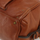 Chloe Paddington Hand Bag Leather Brown Gold Silver Auth YKZ912A-11
