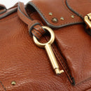 Chloe Paddington Hand Bag Leather Brown Gold Silver Auth YKZ912A-13