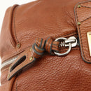 Chloe Paddington Hand Bag Leather Brown Gold Silver Auth YKZ912A-16