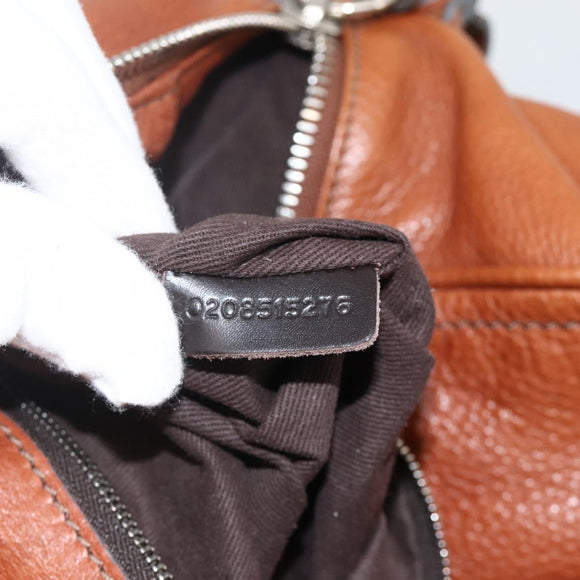 Chloe Paddington Hand Bag Leather Brown Gold Silver Auth YKZ912A