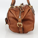 Chloe Paddington Hand Bag Leather Brown Gold Silver Auth YKZ912A-5