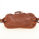 Chloe Paddington Hand Bag Leather Brown Gold Silver Auth YKZ912A-26