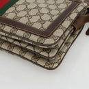GUCCI GG Supreme Web Sherry Line Bag PVC Beige Gold 14 01 4085 Auth YKZ913-8