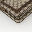 GUCCI GG Supreme Web Sherry Line Bag PVC Beige Gold 14 01 4085 Auth YKZ913-15