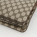 GUCCI GG Supreme Web Sherry Line Bag PVC Beige Gold 14 01 4085 Auth YKZ913-16