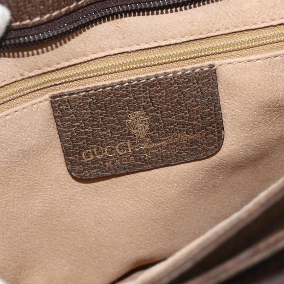 GUCCI GG Supreme Web Sherry Line Bag PVC Beige Gold 14 01 4085 Auth YKZ913