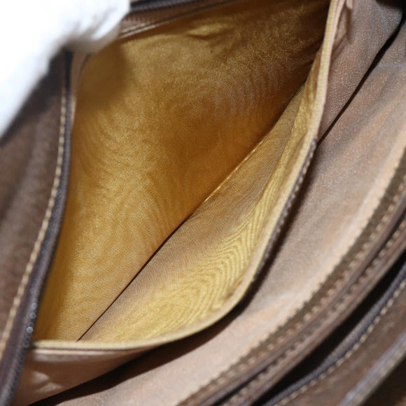 GUCCI GG Supreme Web Sherry Line Bag PVC Beige Gold 14 01 4085 Auth YKZ913