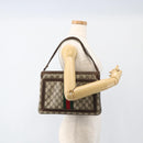 GUCCI GG Supreme Web Sherry Line Bag PVC Beige Gold 14 01 4085 Auth YKZ913-25
